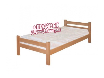 Легло от масив НЕЛИ + ПОДАРЪК двулицев матрак Легло от масив НЕЛИ + ПОДАРЪК двулицев матрак